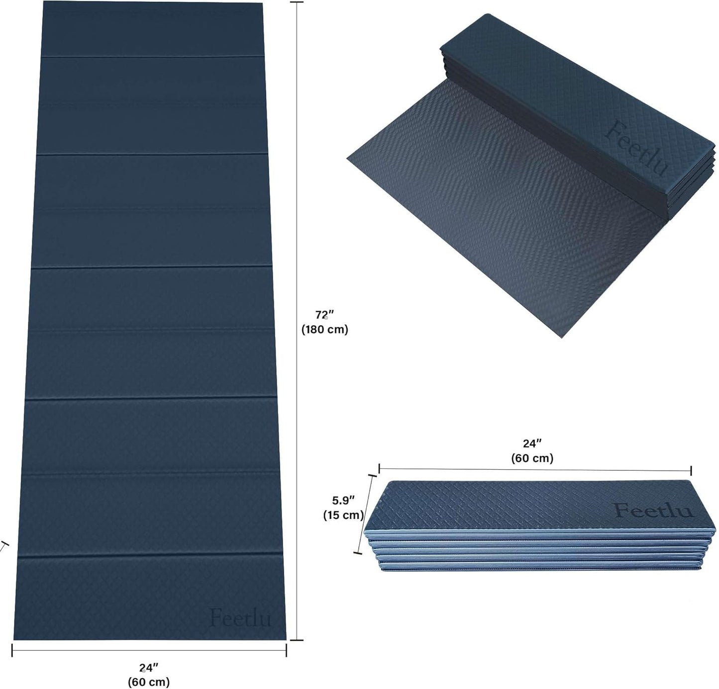 Foldable Yoga Exercise Mat – Lightweight, Anti-Slip, and Easy to Store for Yoga, Pilates, Home Workouts, and Floor Exercises