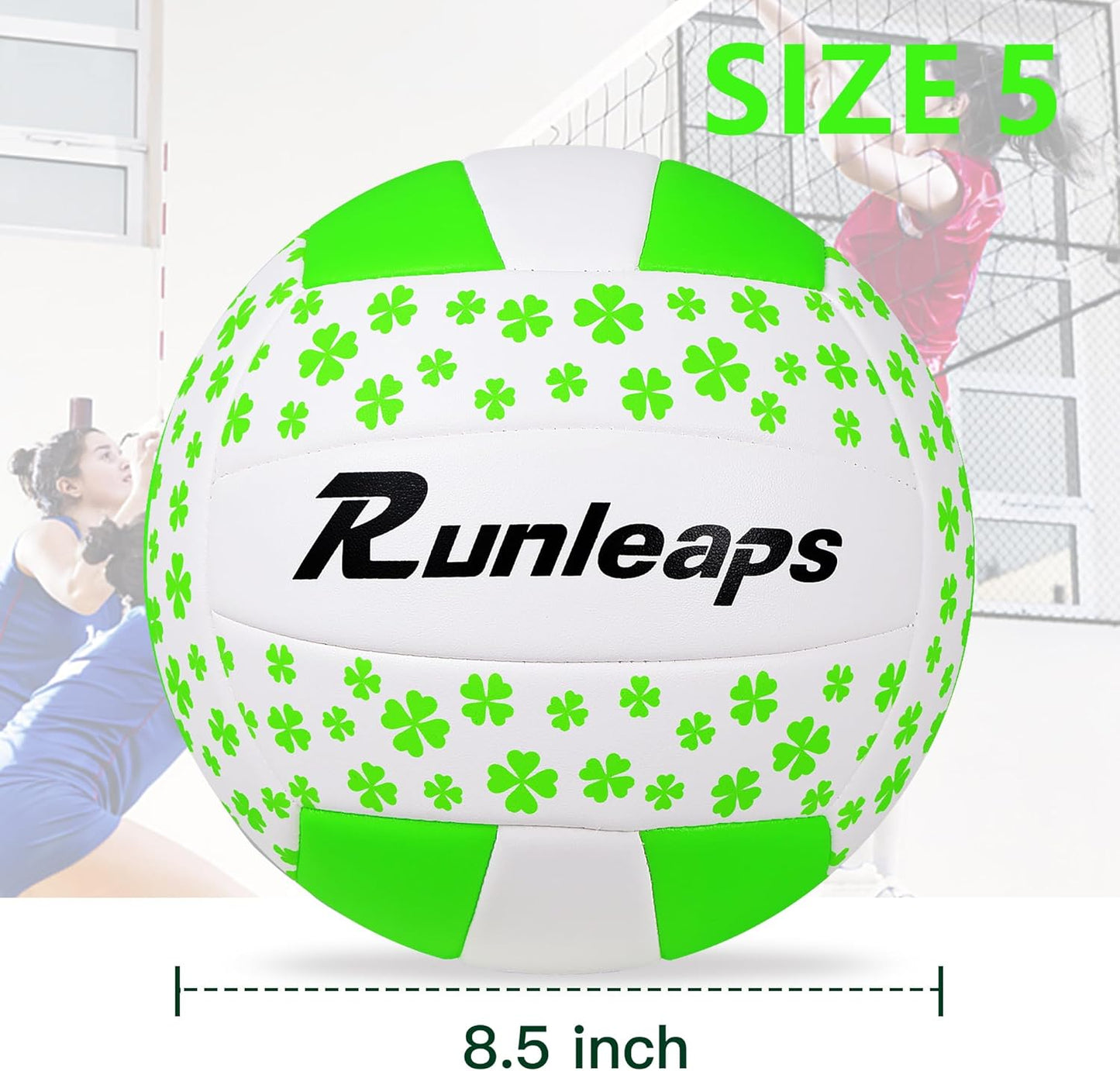 Beach Volleyball Official Size 5 Soft Waterproof Volleyball Sand Sports PU Ball for Indoor, Outdoor, Pool, Gym, Training