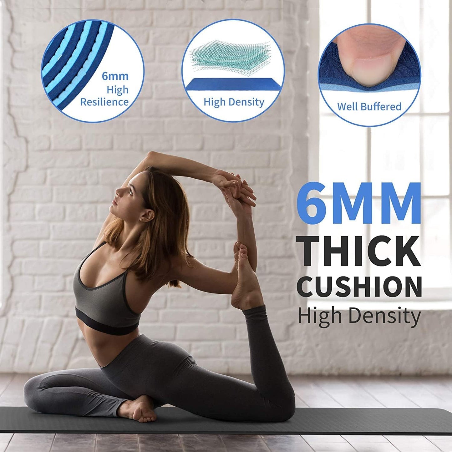 CAMBIVO Extra Wide Yoga Mat for Women and Men (72"/84"x 32"x 1/4") TPE Workout Mat, Non-slip Large Exercise Fitness Mat for Yoga, Pilates, Workout