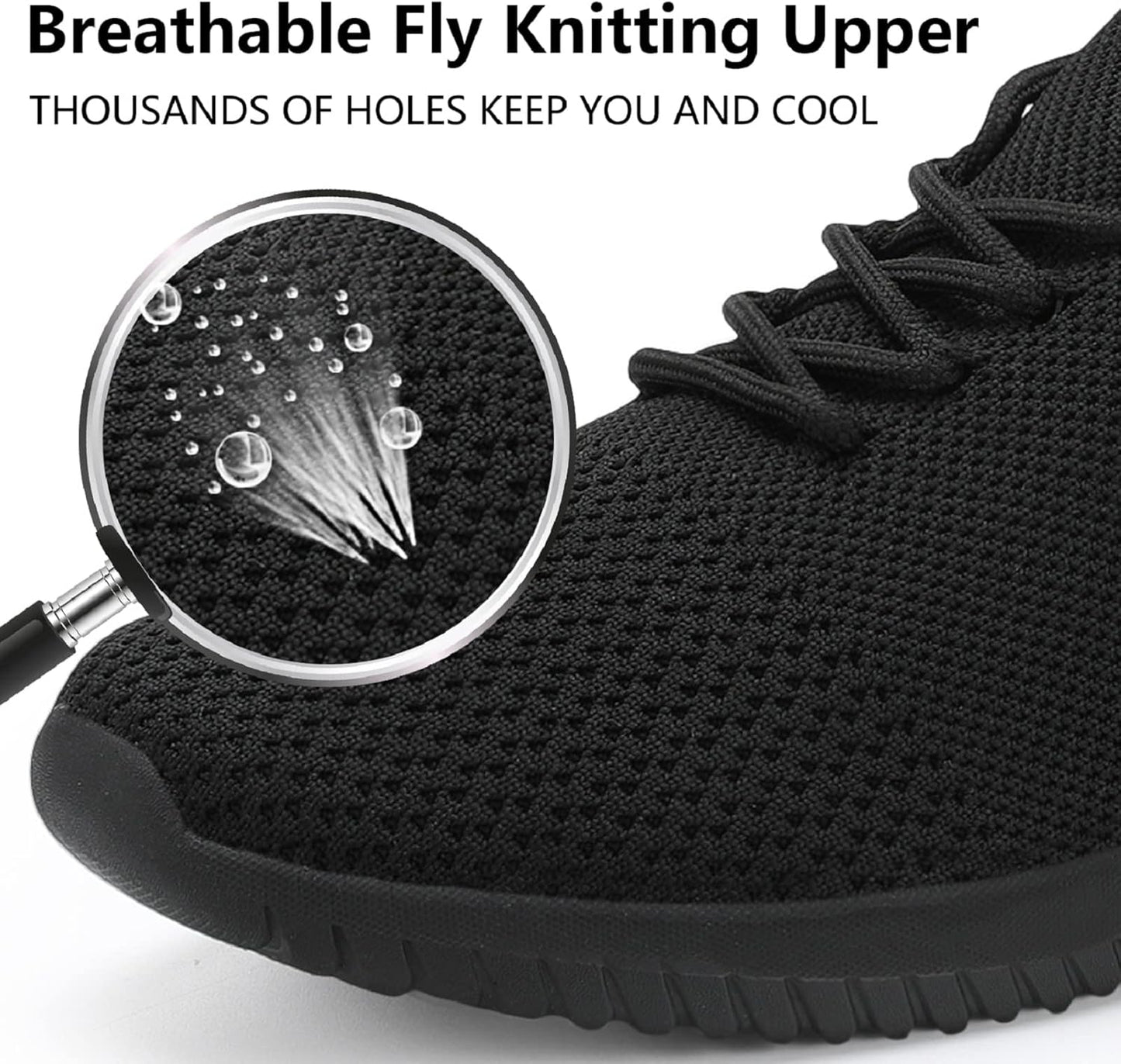 WXQ Men's Running Shoes Comfortable Lightweight Breathable Walking Shoes Mesh Workout Casual Sports Shoes