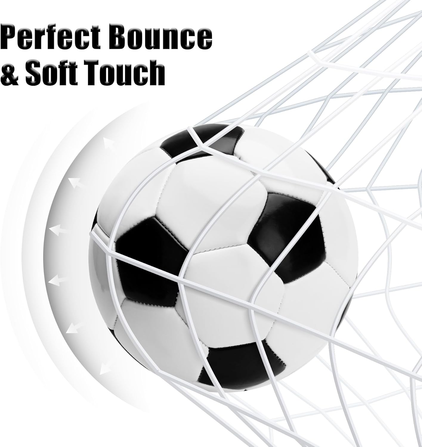 Soccer Ball Size 2 Size 3 Size 4 Size 5 with Pump - Single, 2 or 3 Pack - Official Size & Weight - Classic Indoor Outdoor Soccer Long-Lasting - Ideal Gift for Toddler Kids Boys Girls Youth Adult
