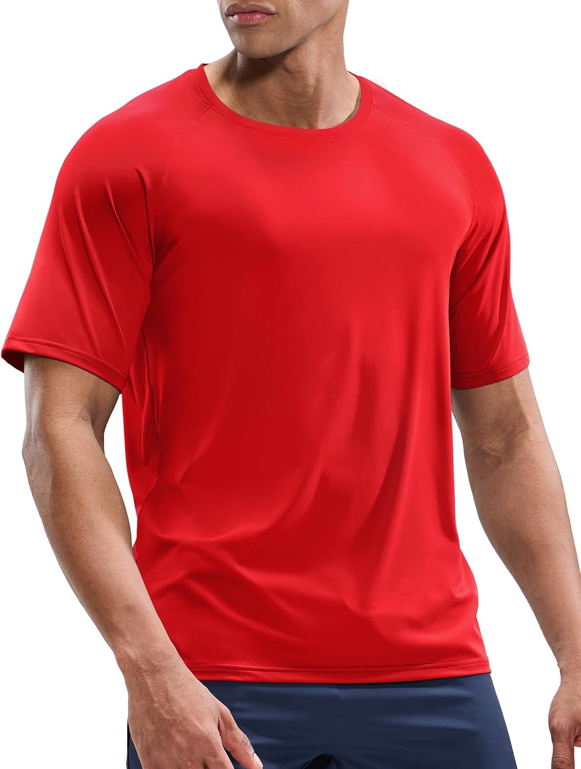 MIER Men's Dry Fit Workout T-Shirts Athletic Running Tee Short Sleeve Crew Neck Gym Tops, Polyester, Moisture Wicking