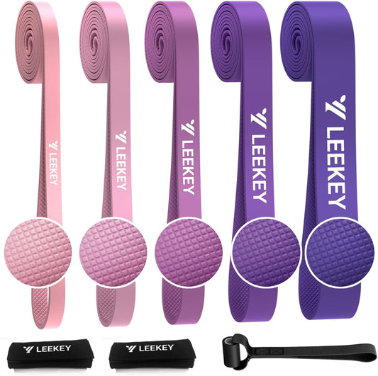 LEEKEY Resistance Bands Set for Pull-Up Assistance & Full-Body Training, Multi-Level Exercise Bands with Bag for Home Workouts, Physical Therapy, Strength Training (Men/Women)