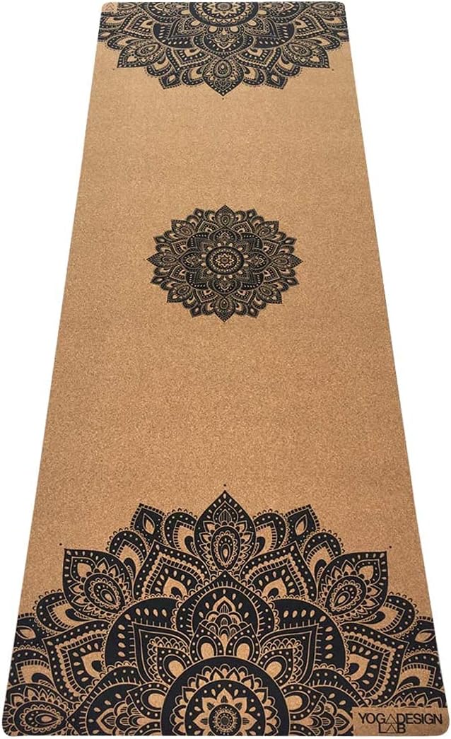 YOGA DESIGN LAB | The Cork Yoga Mat | Eco Luxury | Ideal for Hot Yoga, Power, Bikram, Ashtanga, Sweaty Workouts | Studio Quality | Includes Carrying Strap!