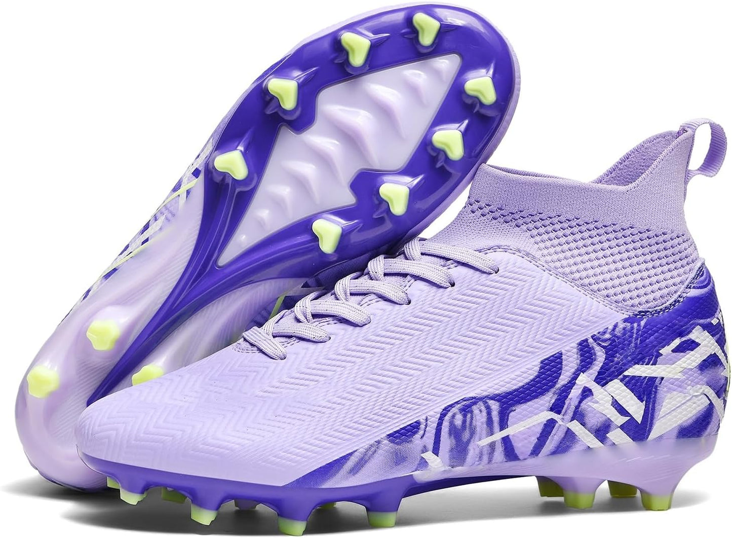 Indoor Soccer Cleats Mens Womens Turf Soccer Cleats Wide Socer Shoes FG AG TF High Ankle Football Boots