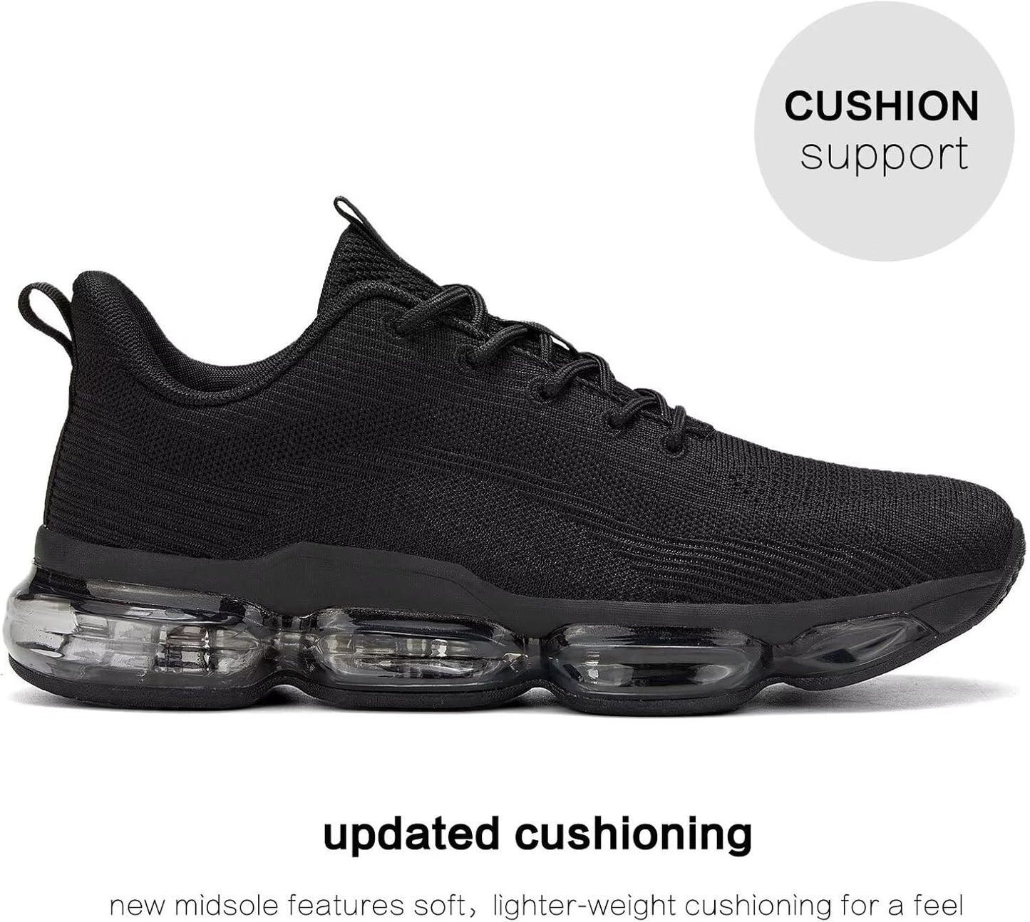 Mens Running Shoes Air Low Top Comfort Walking Lace Up Sneakers Breathable Fashion Tennis Sport Gym Fitness Cross Trainers