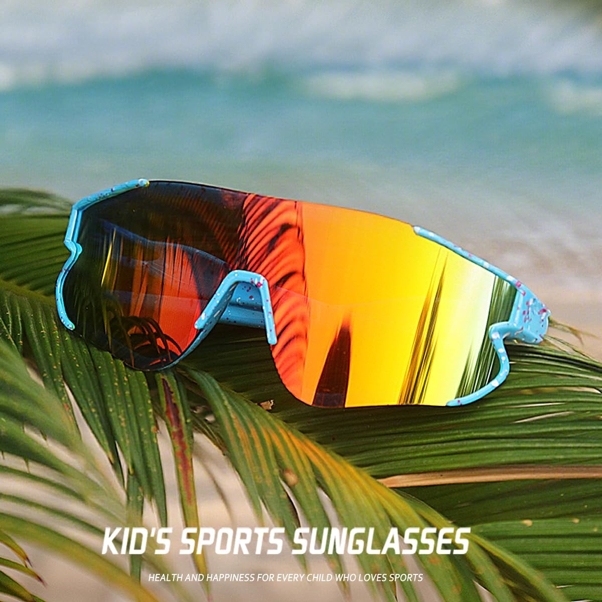 Kids Baseball Sunglasses for Boys Girls Youth Softball Cycling Sports Sunglasses UV400 Protection Age 5-12