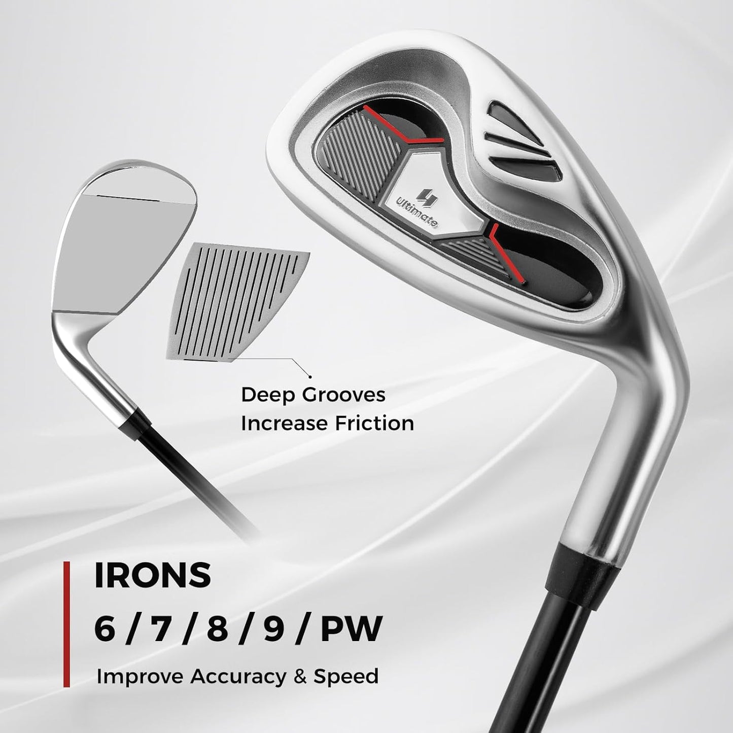 ULTIMATE Women's Complete Golf Club Set, 9/11pcs Right Handed Ladies Golf Clubs Set w/ 460cc Alloy Driver, #3 Fairway Wood, Hybrid, #6/#7/#8/#9/#P Irons & Putter