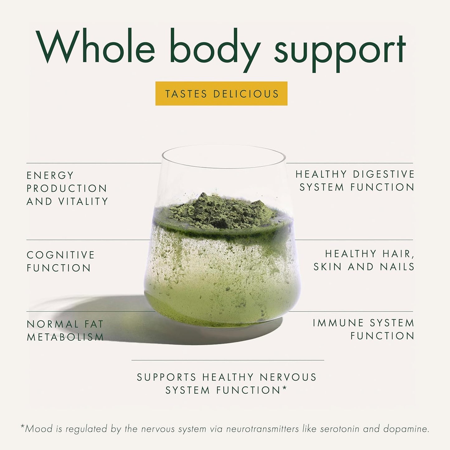 WelleCo The Super Elixir Daily Greens Powder, Probiotic Drink Mix with Whole Foods, Gluten Free, Vegan Gut Health Powder, Energy, Immunity, Healthy Skin, Hair & Nails (300g, Lemon Ginger)