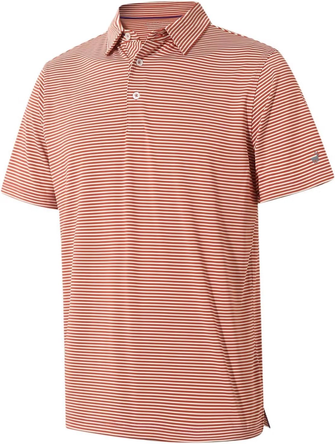 Mens Golf Shirt Moisture Wicking Dry Fit Performance Sport Short Sleeve Striped Golf Polo Shirts for Men
