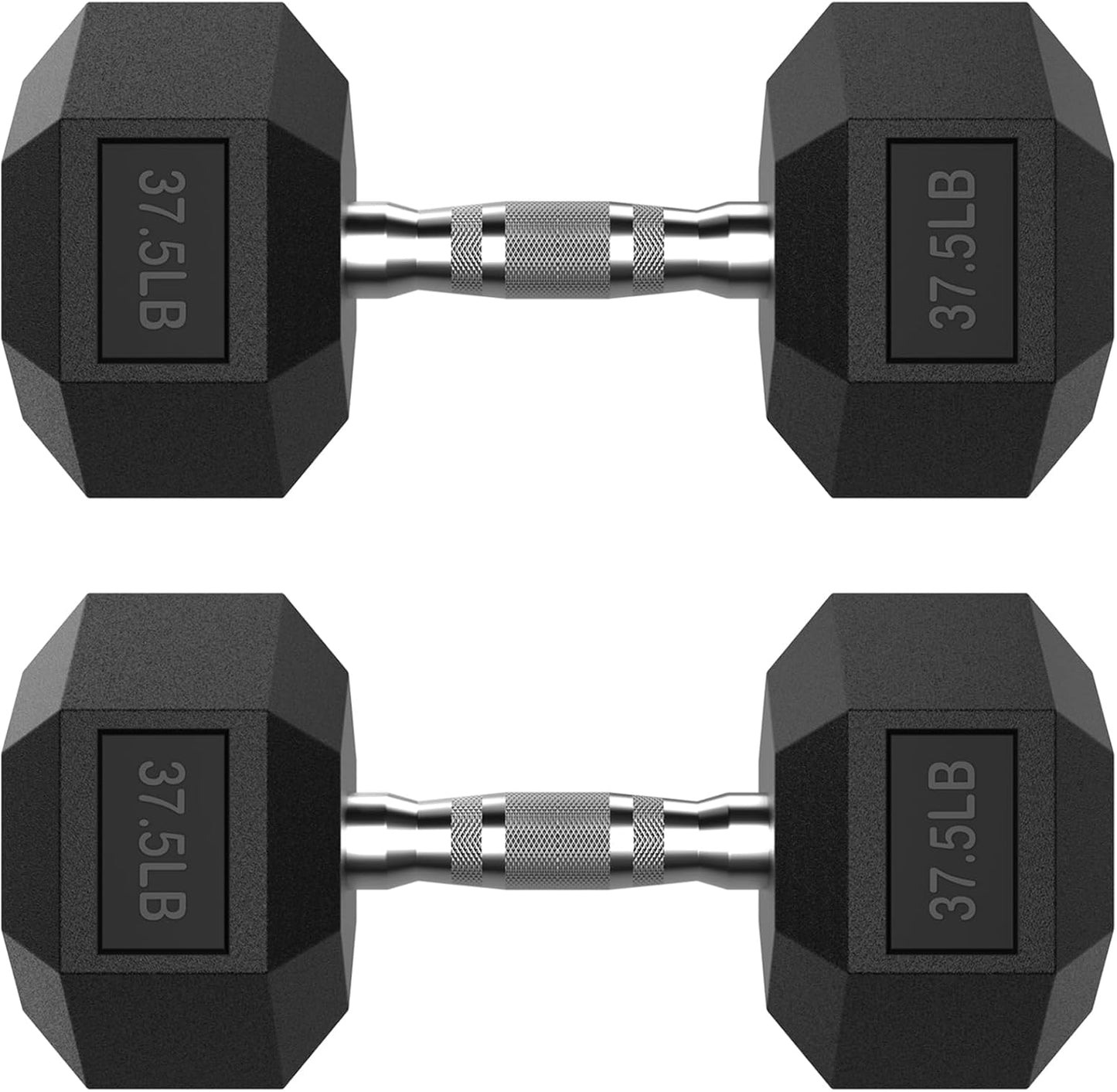 Hex Dumbbell Set 2.5-400 lb, Rubber Encased Exercise & Fitness Dumbbells, Weights Dumbbells Set of 2, Hand Weight for Strength Training