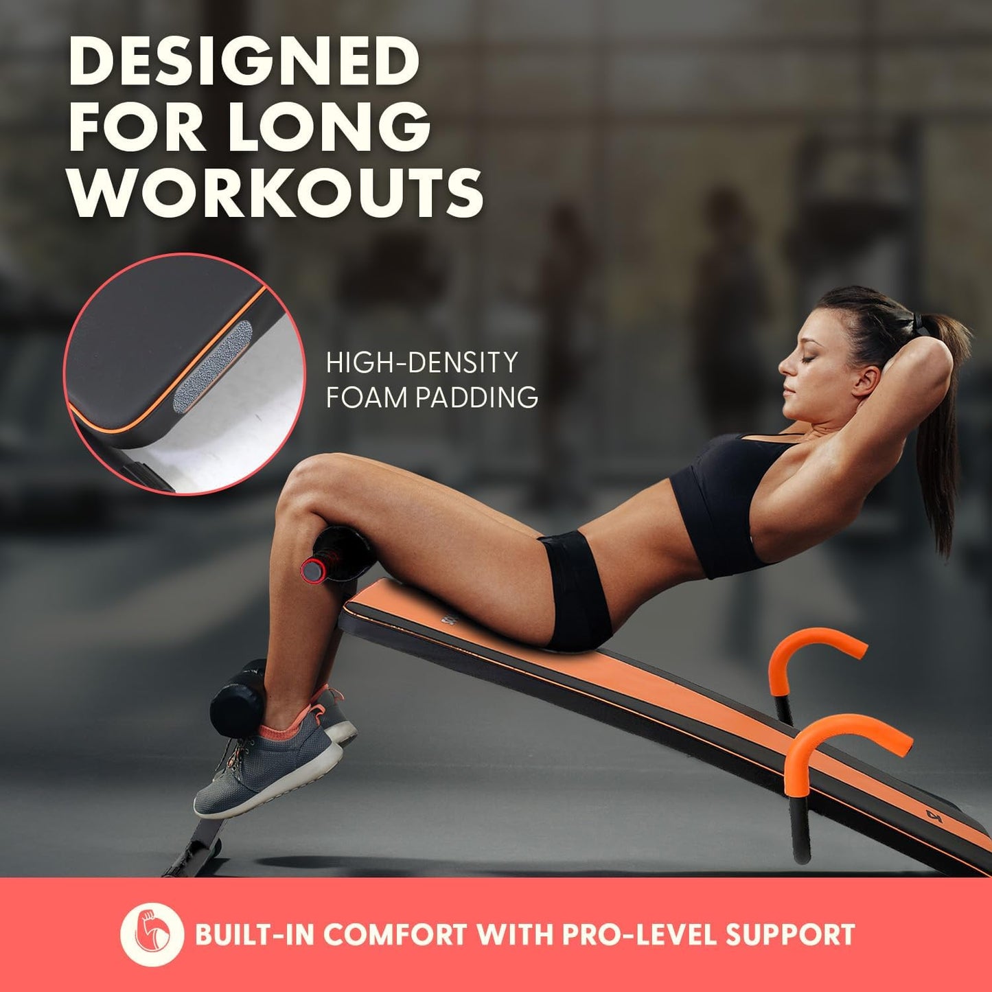 SQUATZ Adjustable Bench for Home Gym - Versatile Weight Bench for Men & Women - Ergonomic Workout Bench for Bench Press & Full Body Exercise - Heavy-Duty Steel, Non-Slip Design