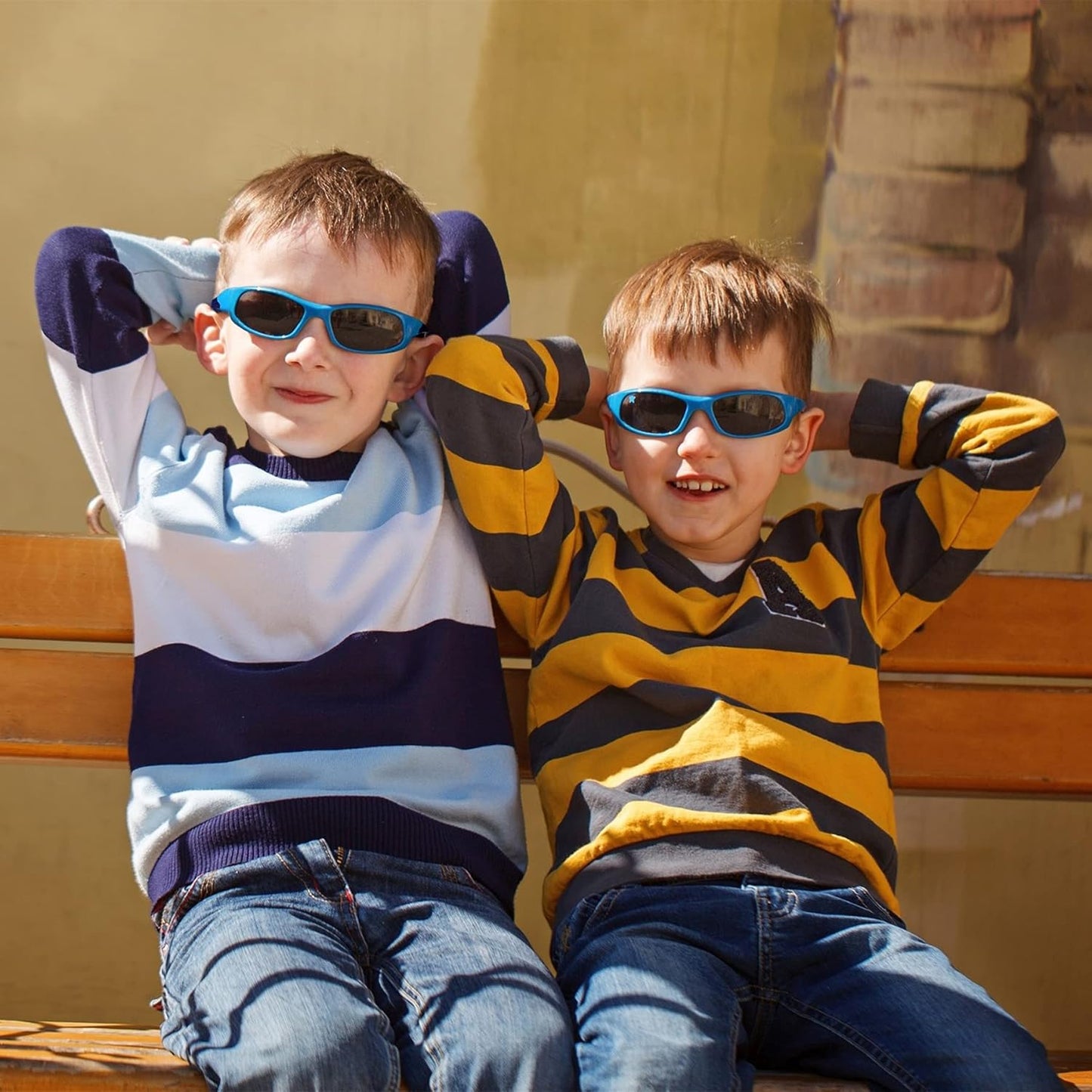 DYLB 3 Pack Flexible Kids Polarized Sunglasses For Boys Girls With Strap, Sport Sunglasses for Children Age 3-10.