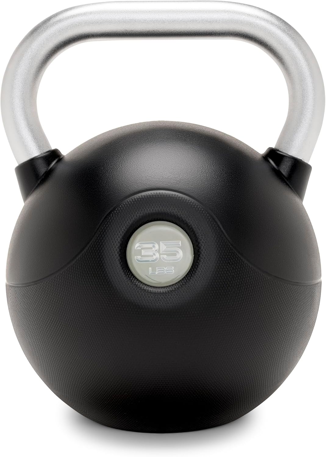 Marcy PU Coated Kettlebell – 10 to 40 LB Single Weights with Textured Steel Handle, Flat Base – Strength Training for Full Body & Home Gym Workouts