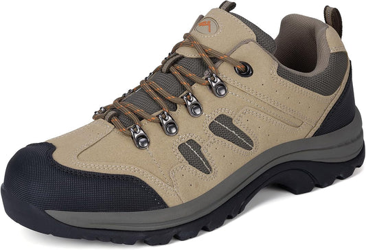 CC-Los Men's Waterproof Hiking Shoes Outdoor Comfortable Trekking Shoe Lightweight Working Sneaker