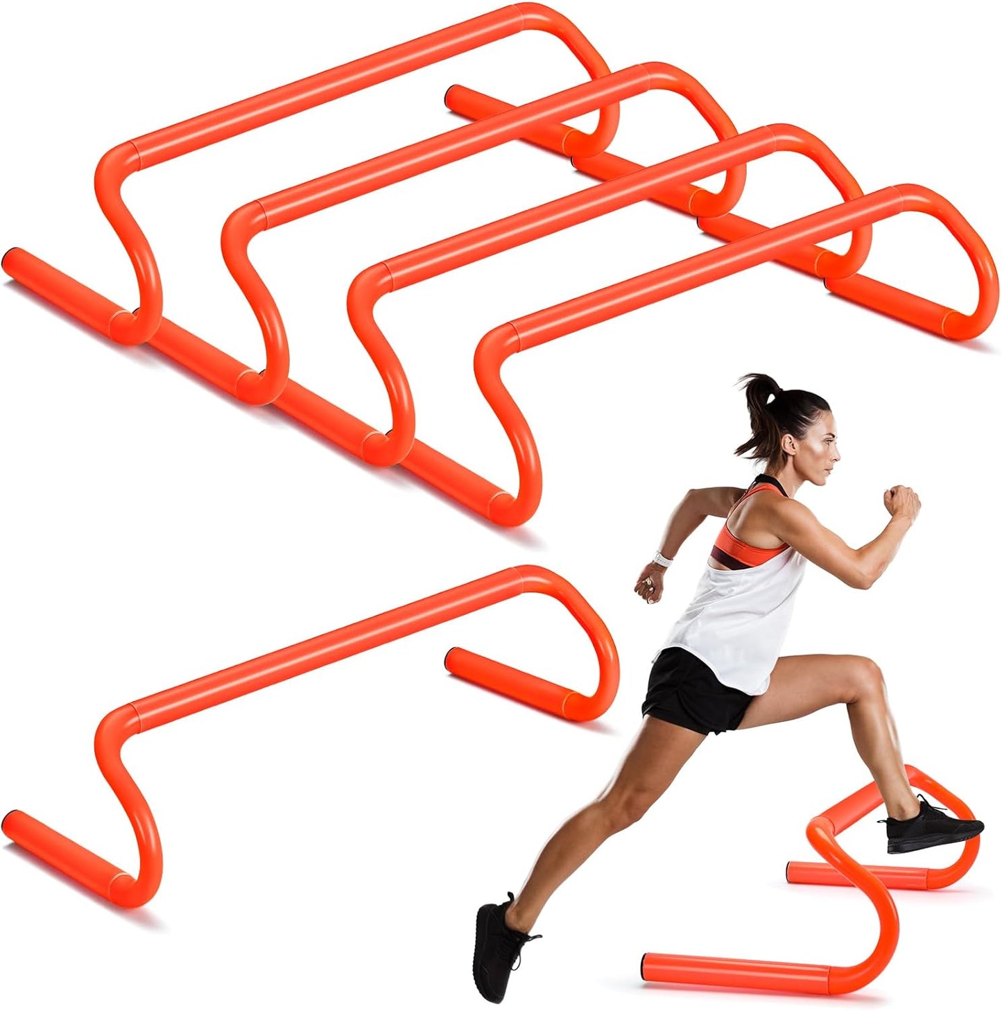 5 Pcs Speed Agility Training Hurdles Detachable Durable Equipment Plyometric and All Purpose Speed Training Hurdle Equipment for Athletes Soccer Basketball