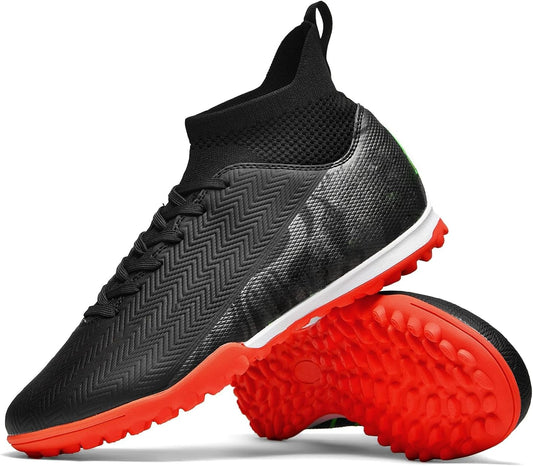 Indoor Soccer Cleats Mens Womens Turf Soccer Cleats Wide Socer Shoes FG AG TF High Ankle Football Boots