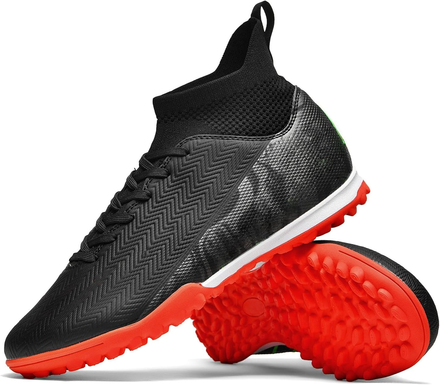 Indoor Soccer Cleats Mens Womens Turf Soccer Cleats Wide Socer Shoes FG AG TF High Ankle Football Boots