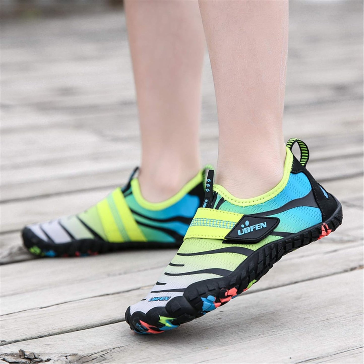 UBFEN Water Shoes for Kids Boys Girls Aqua Socks Barefoot Beach Sports Swim Pool Quick Dry Lightweight Toddler Little Big Kid