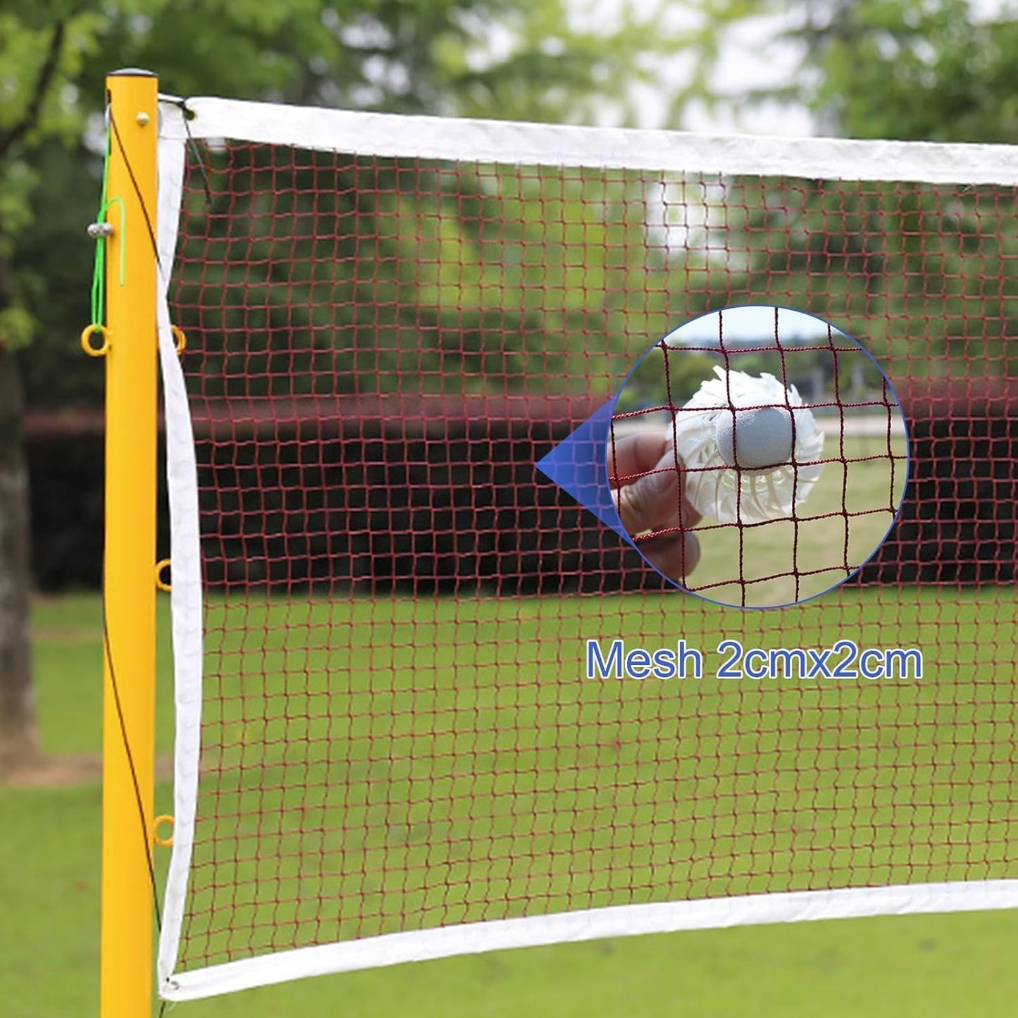 Volleyball Poles, Volleyball Net for Backyard Adjustable Height Poles, Outdoor Portable Volleybal Net Training Stands, Heavy Duty Badminton Nets Sets,for Adults Youth