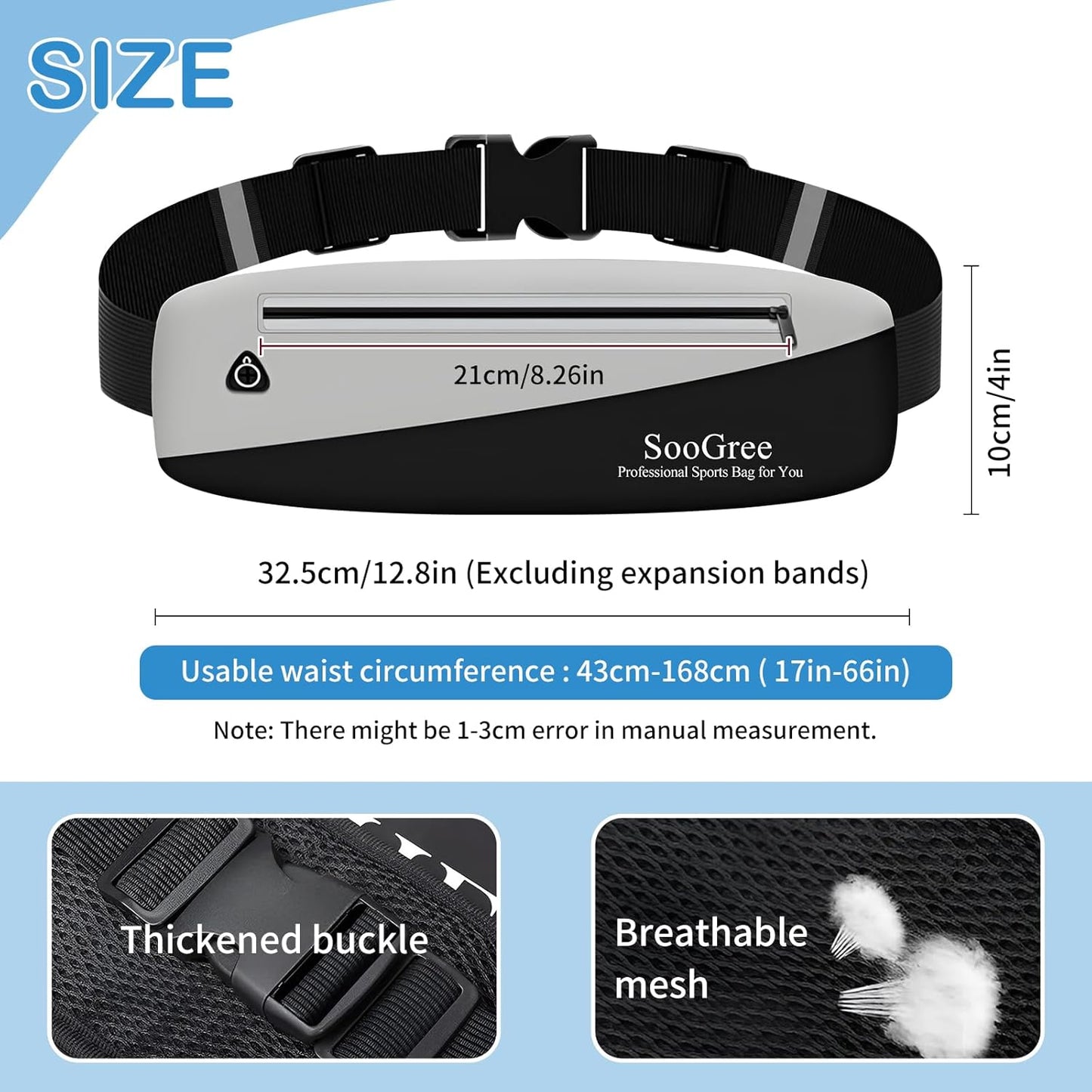 Slim Fanny Packs for Women Men,Waterproof Waist Pack with Reflective Strip Adjustable Strap,Running Belt for Sports Workout Cycling Hiking, Casual Hands-Free Wallets Phone Bag (Style 7)