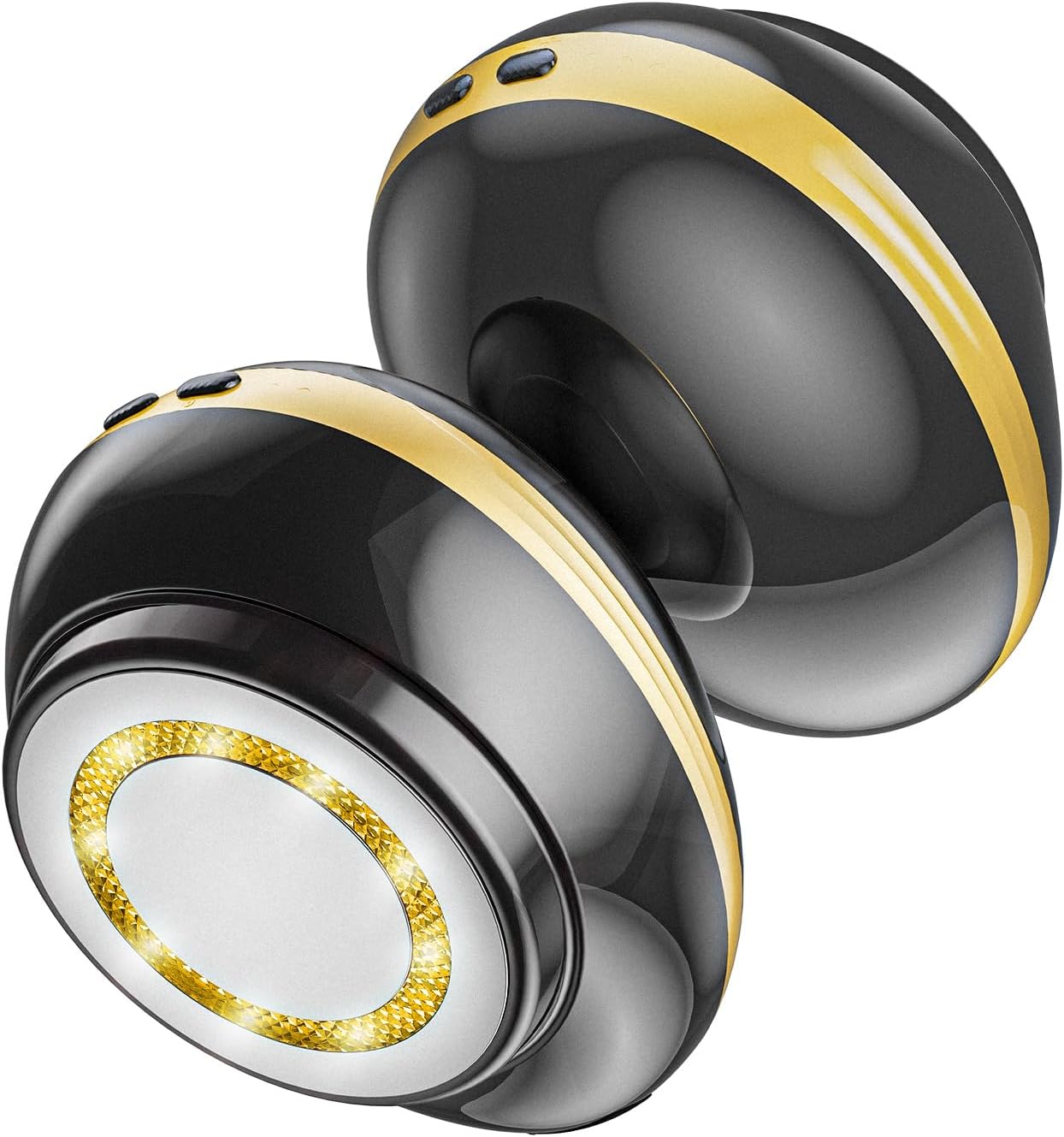 Depsoul Body Massager, 2 in 1 Professional Wireless Electric Massager with 3 Gears for Belly, Waist, Leg, Butt, Arm (Black)