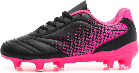 LIZRHA Soccer Shoes for Boys Girls Soccer Cleats Boys Girls Kids Athletic Outdoor Football Shoes Youth Football Cleats Outdoor & Indoor Soccer Shoes Lightweight, Running & Training for Students