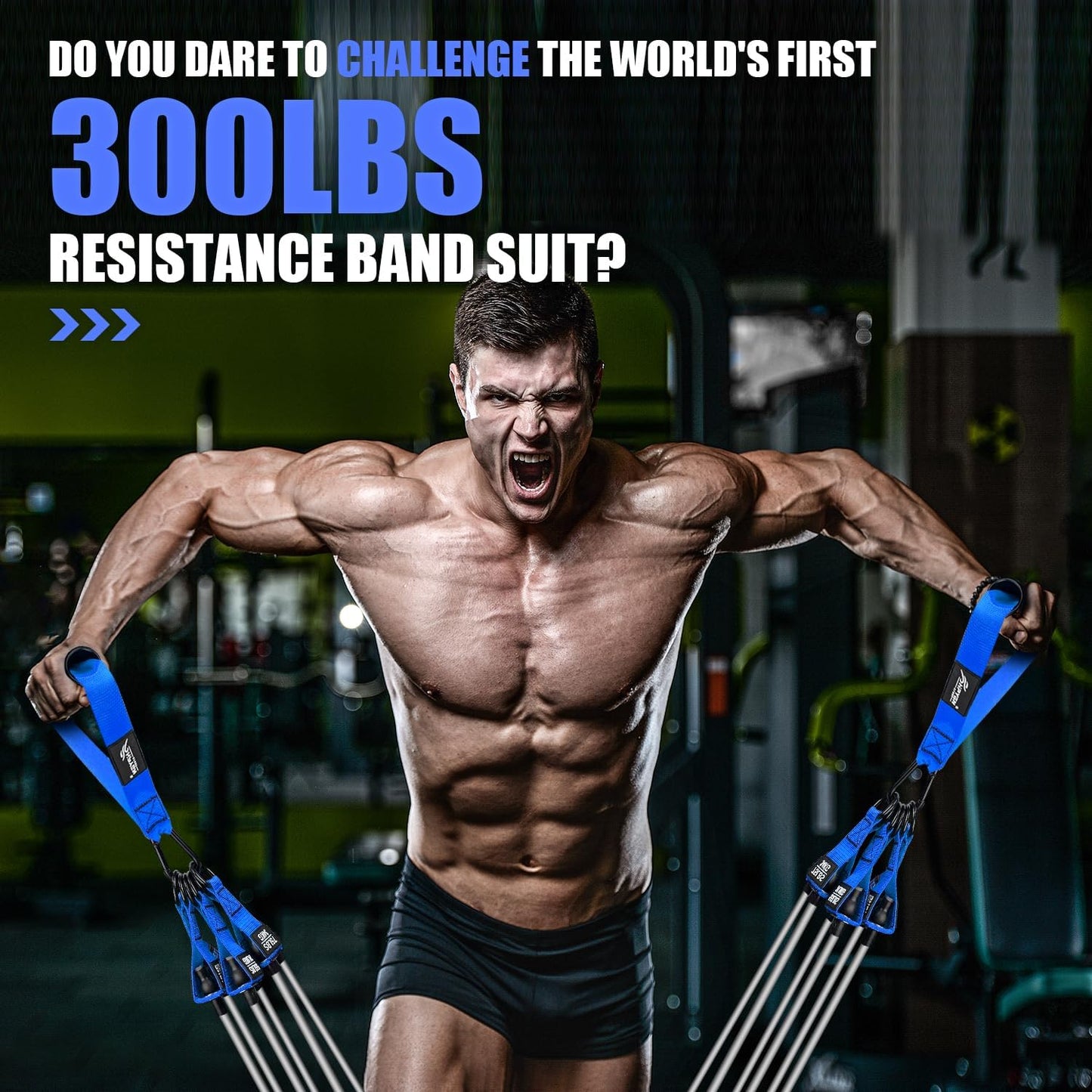 HPYGN Resistance Bands, Heavy Exercise Bands with Handles, Fitness Bands for Working Out, Workout Bands for Men, Weight Bands Set for Muscle Training, Strength, Slim, Yoga, Home Gym Equipment