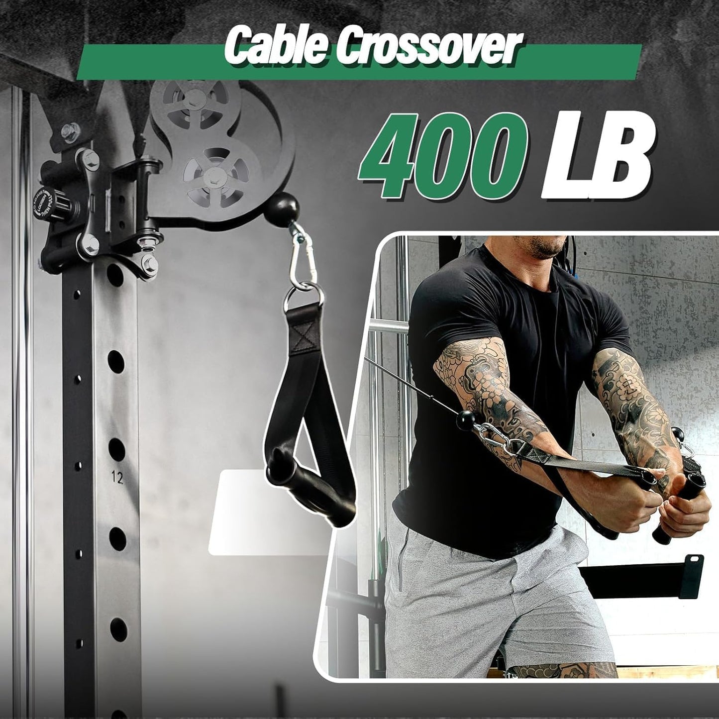 B52 Machine Home Gym with Power Rack, Cable Crossover, Dual Pulley System, Landmine, and Multi-Grip Pull-Up Bar – Heavy-Duty Fitness Equipment for Strength Training and Full-Body Workouts