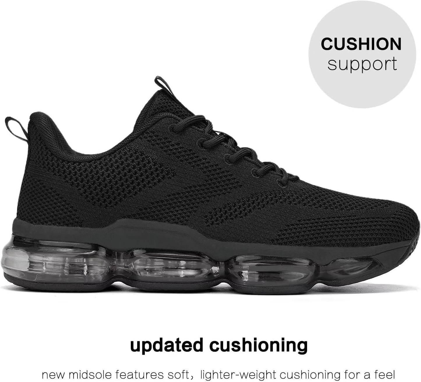 Mens Running Shoes Air Low Top Comfort Walking Lace Up Sneakers Breathable Fashion Tennis Sport Gym Fitness Cross Trainers