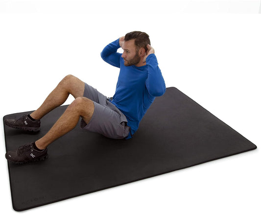 MICRODRY Deluxe Fitness Exercise Yoga Mat for Home & Gym, Extra Thick for High Impact Training, Multi Layered Skid Resistant Surface, Odor Neutralizing with Carrying Strap