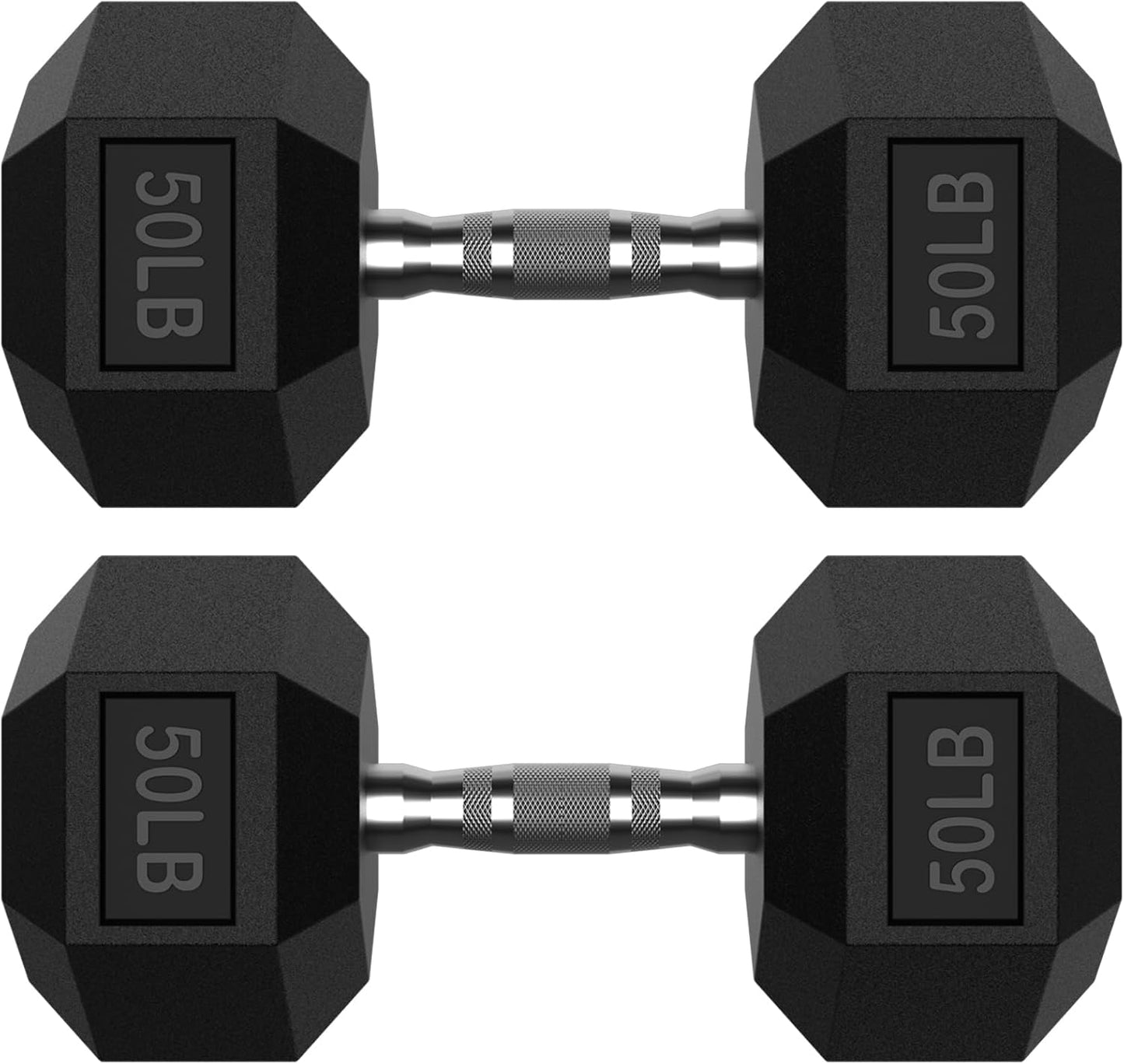 Hex Dumbbell Set 2.5-400 lb, Rubber Encased Exercise & Fitness Dumbbells, Weights Dumbbells Set of 2, Hand Weight for Strength Training