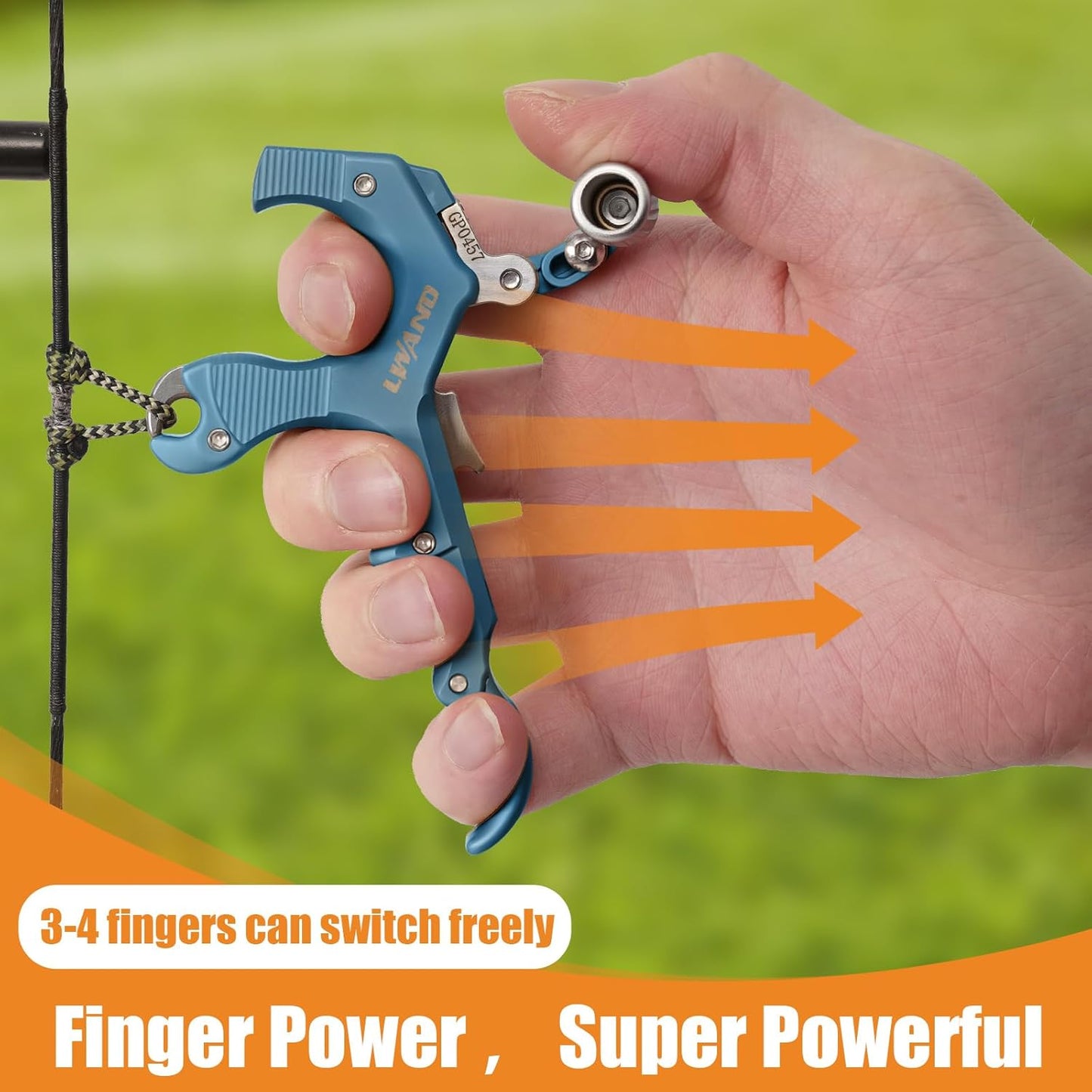 LWANO Archery Compound Bow Release Aids Trigger 3-4 Finger Adjustable Wristband Thumb Arrow Release Aids for Adults Youth Hunting Shooting Training Accessories