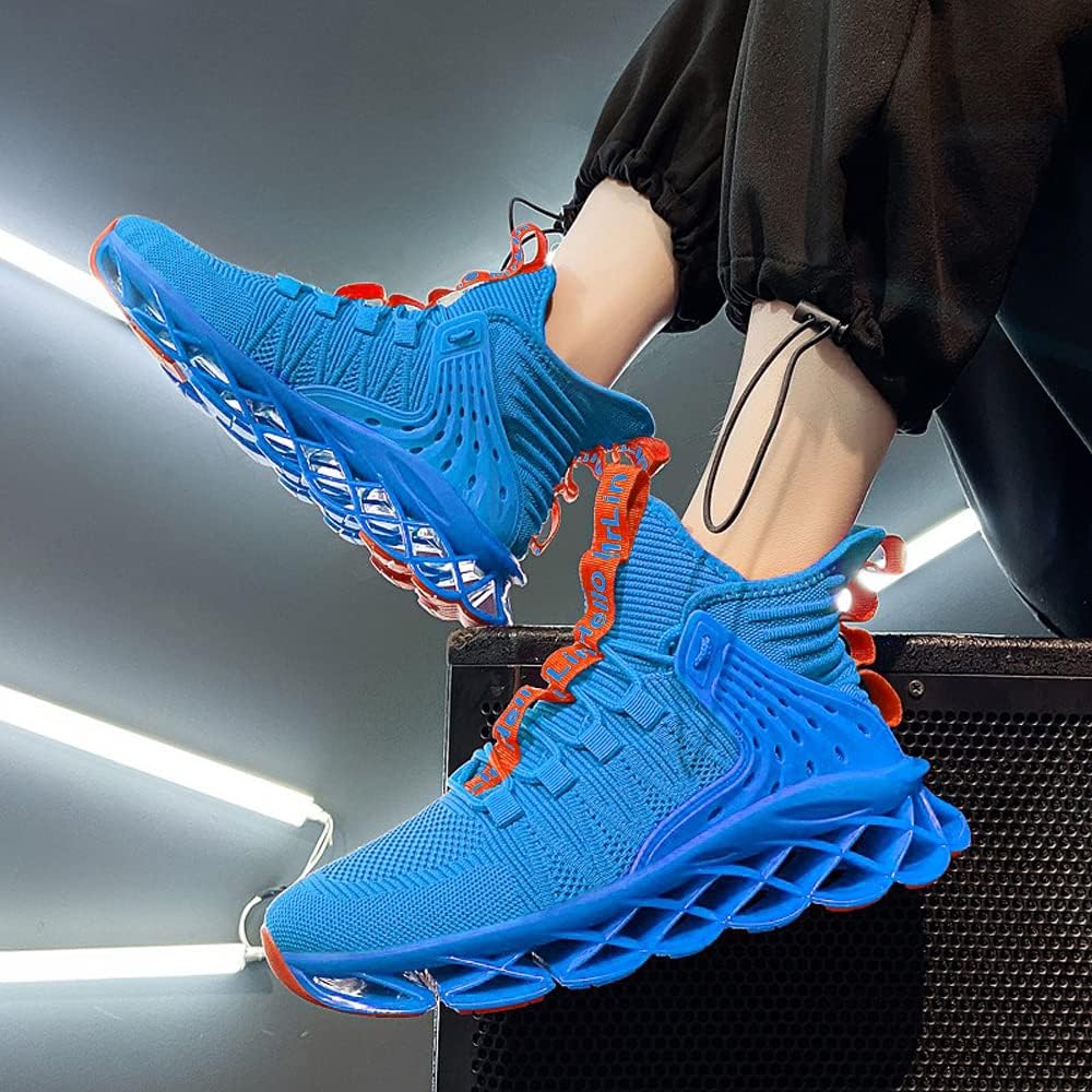 Hello MrLin Men's Running Shoes Non Slip Athletic Tennis Walking Blade Type Sneakers Hip Hop