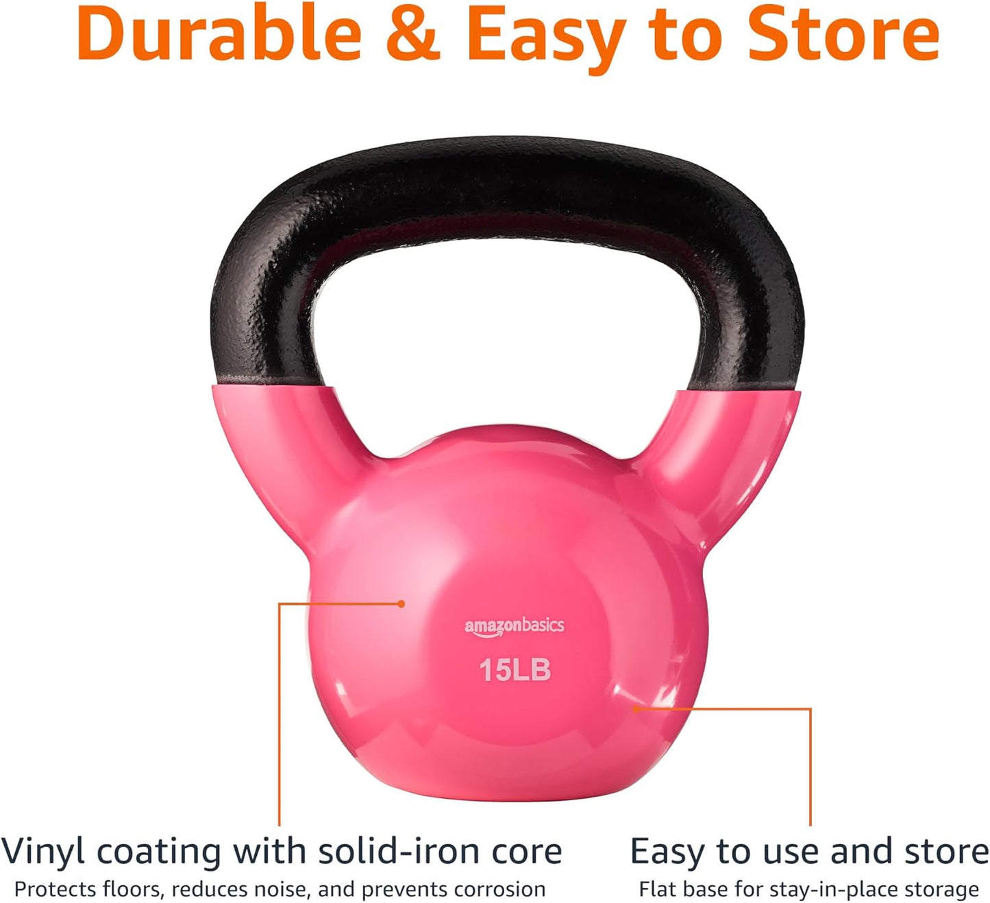 Amazon Basics Vinyl Kettlebell