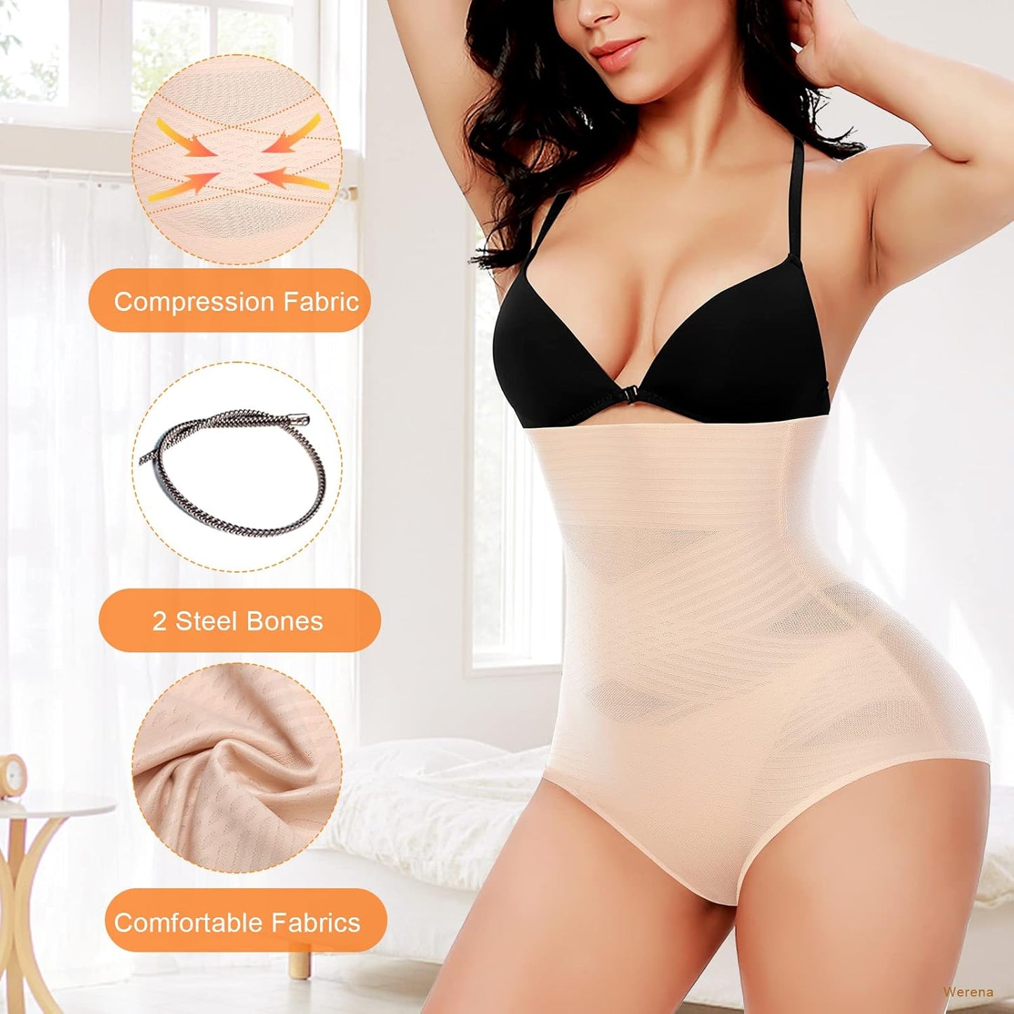 Tummy Control Shapewear Panties for Women High Waisted Body Shaper Slimming Shapewear Underwear Girdle Panty