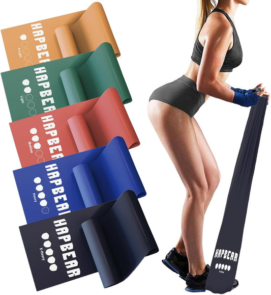 HAPBEAR Pull Up Assistance Bands Set of 5 - Resistance Bands for Working Out, Stretching, Physical Therapy, Muscle Training