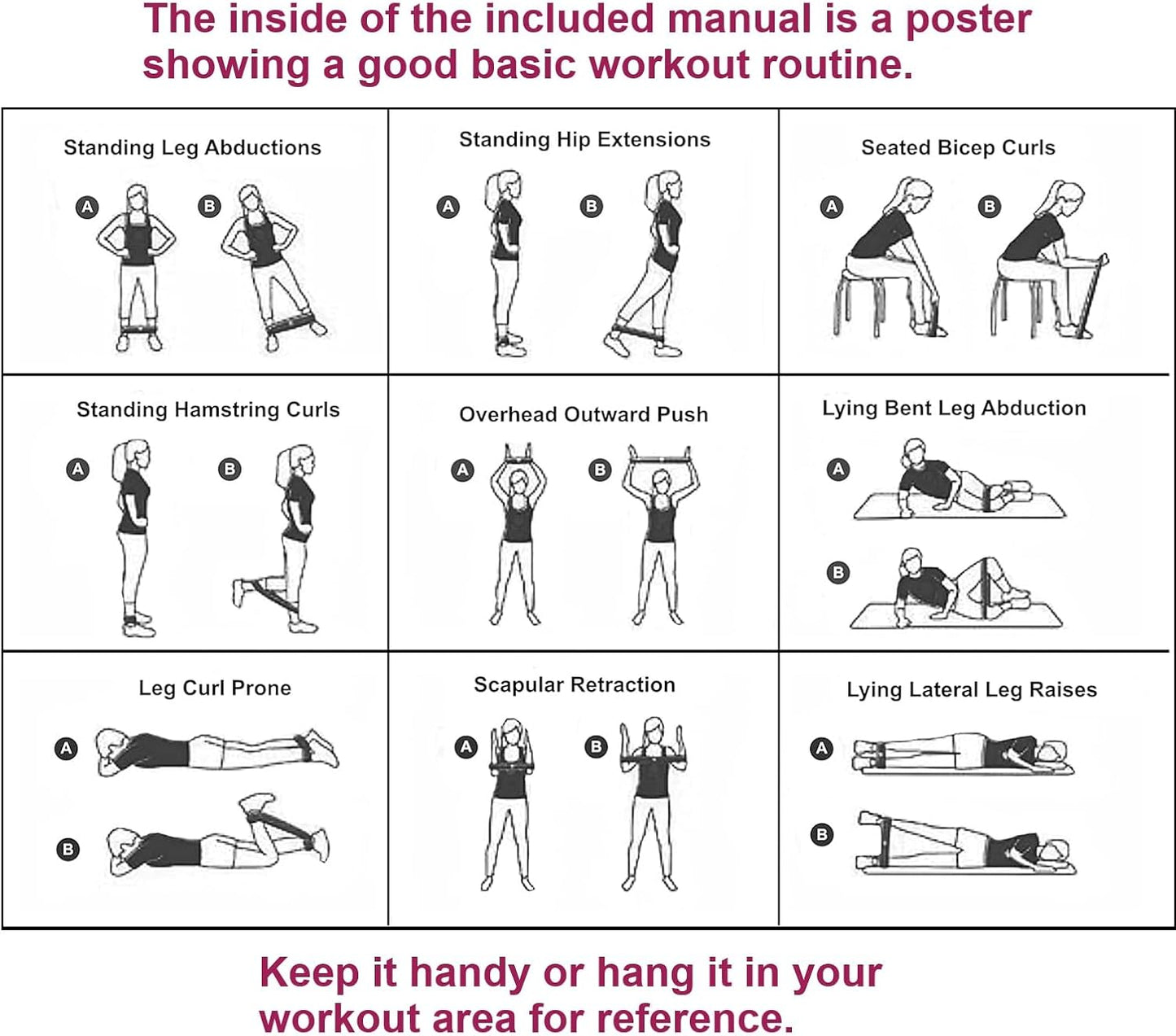 BodyForge Eco-Friendly Resistance Loop & Hip Bands Exercise Sets with Carry Bags