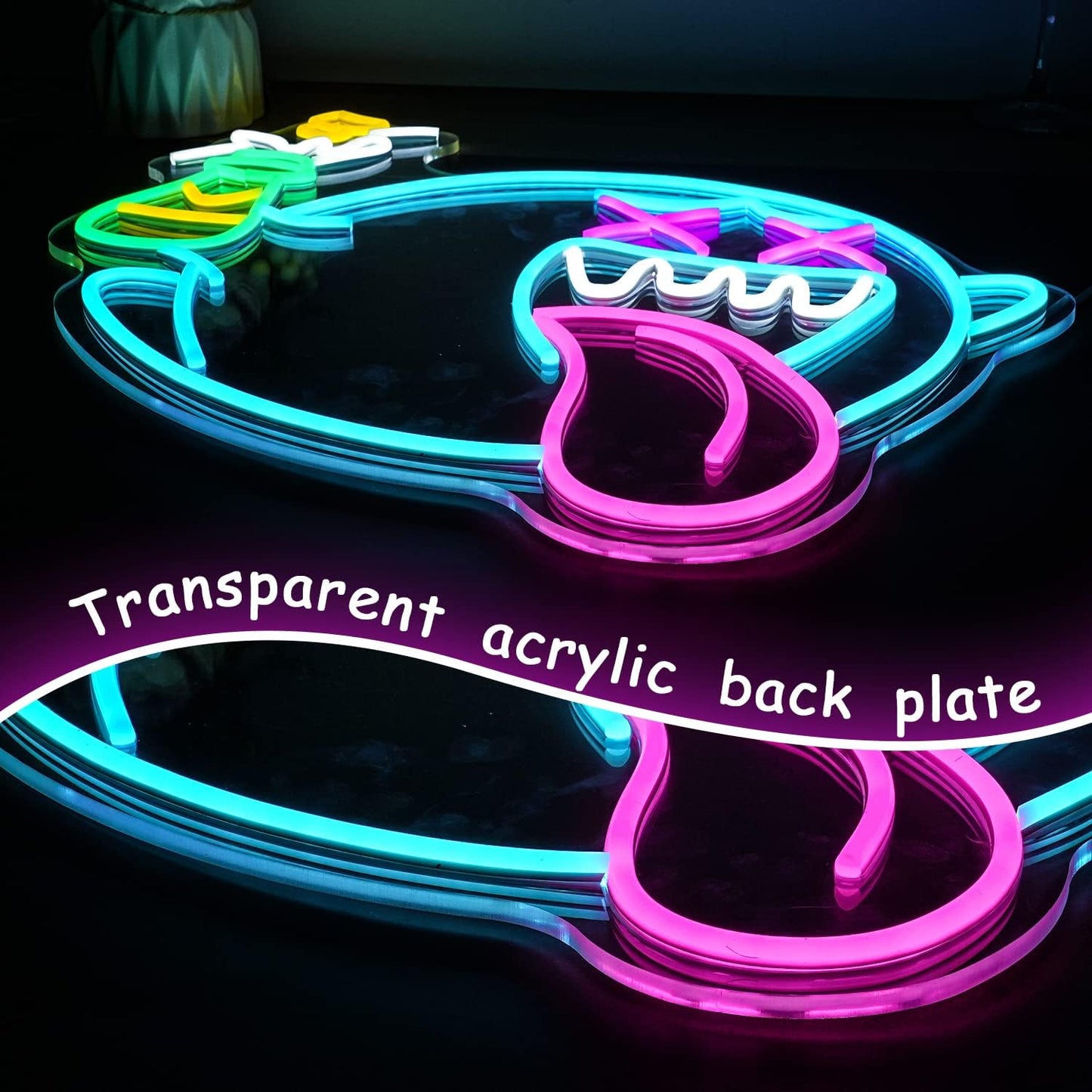 Ghost Neon Sign for Wall Decor Ghost Face Neon Light Gaming Led Neon Signs Colorful LED Neon Lights for Gaming Zone Man Cave Bedroom Decoration
