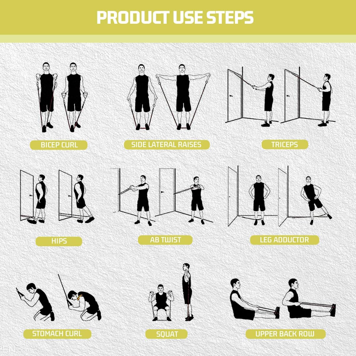 VEICK Resistance Bands, Exercise Bands, Workout Bands, Resistance Bands for Working Out with Handles for Men and Women, Exercising Bands for Fitness Weights Work Out at Home