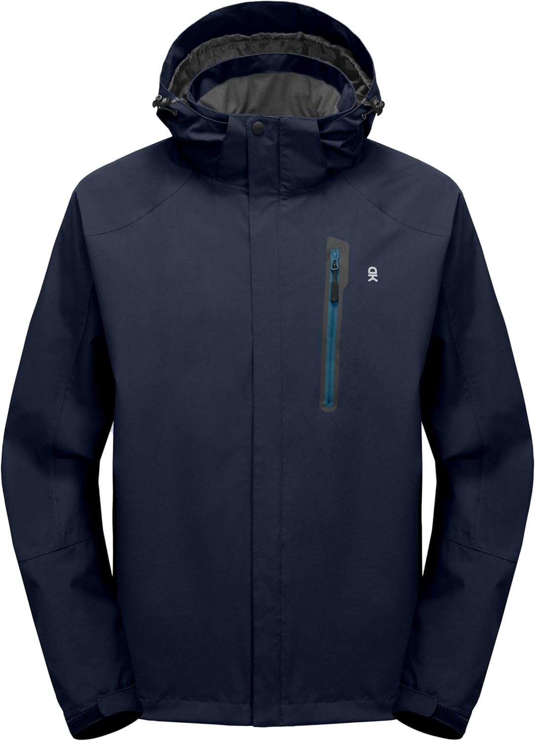 Little Donkey Andy Men's Waterproof Rain Jacket Outdoor Lightweight Hooded Raincoat for Hiking Golf Travel Fishing