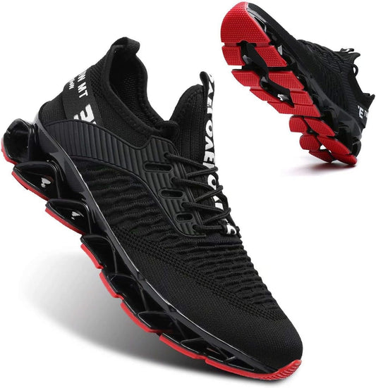 Vooncosir Men's Fashion Sneakers Breathable Mesh Running Shoes Blade Non Slip Soft Sole Casual Athletic Walking Shoes