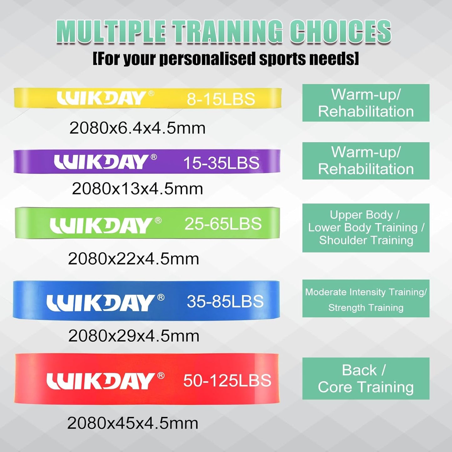 Resistance Bands, Pull Up Bands, Workout Bands for Exercise, Thick Heavy Resistance Band Set with Door Anchor, Elastic Bands for Body Stretching, Crossfit Training at Home/Gym Men & Women Women