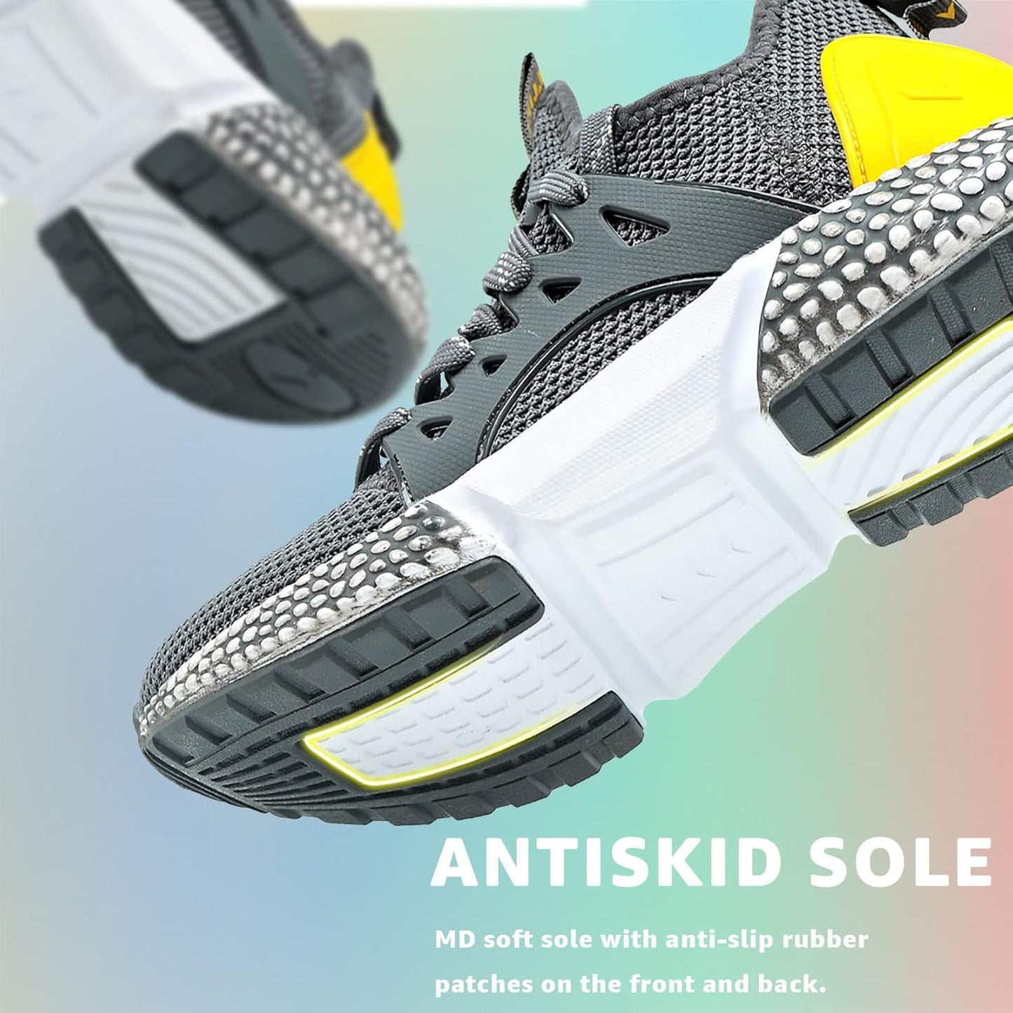 WETIKE Boy's Shoes Mesh Slip on Lightweight Running Sneakers