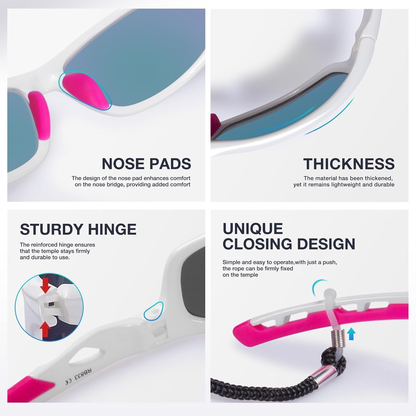 RIVBOS Sunglasses for Men Women Polarized UV Protection Sports Fishing Driving Shades Cycling RB833