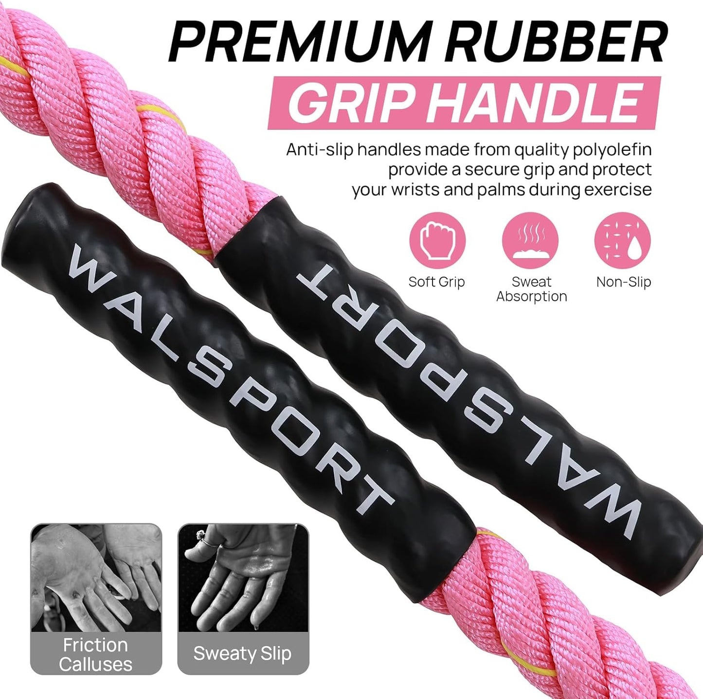 Weighted Jump Rope for Fitness – Heavy Skipping Rope for Women & Adults, Ideal for Home Gym Workouts, Strength Training, Weight Loss, and Boxing