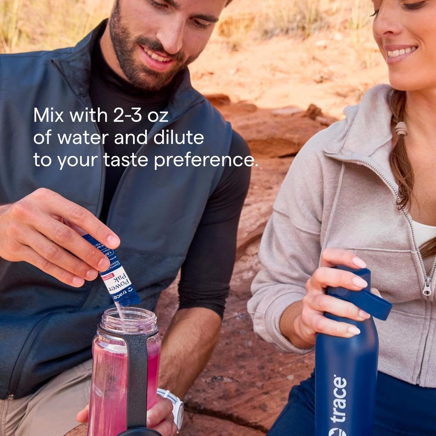 Trace Minerals Power Pak - Daily Health Support Supplement with Vitamins & Minerals - Power Packet Aids Immune Health & Hydration - Mix Powder Supports Bodily Functions - Concord Grape (60 Servings)