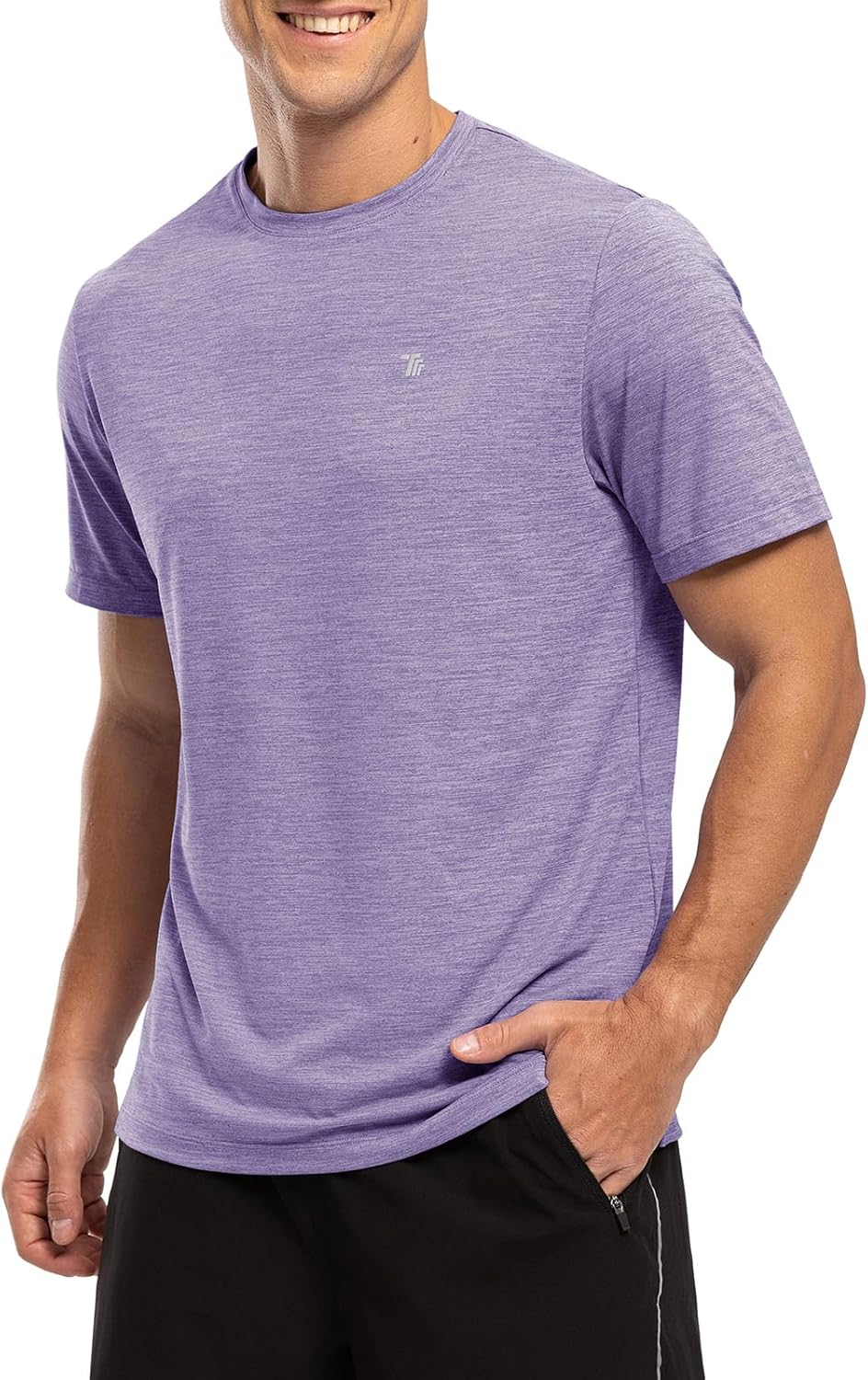 BGOWATU Men's Quick Dry Workout Athletic Shirts Lightweight Tennis Shirts for Men Running Gym Tops