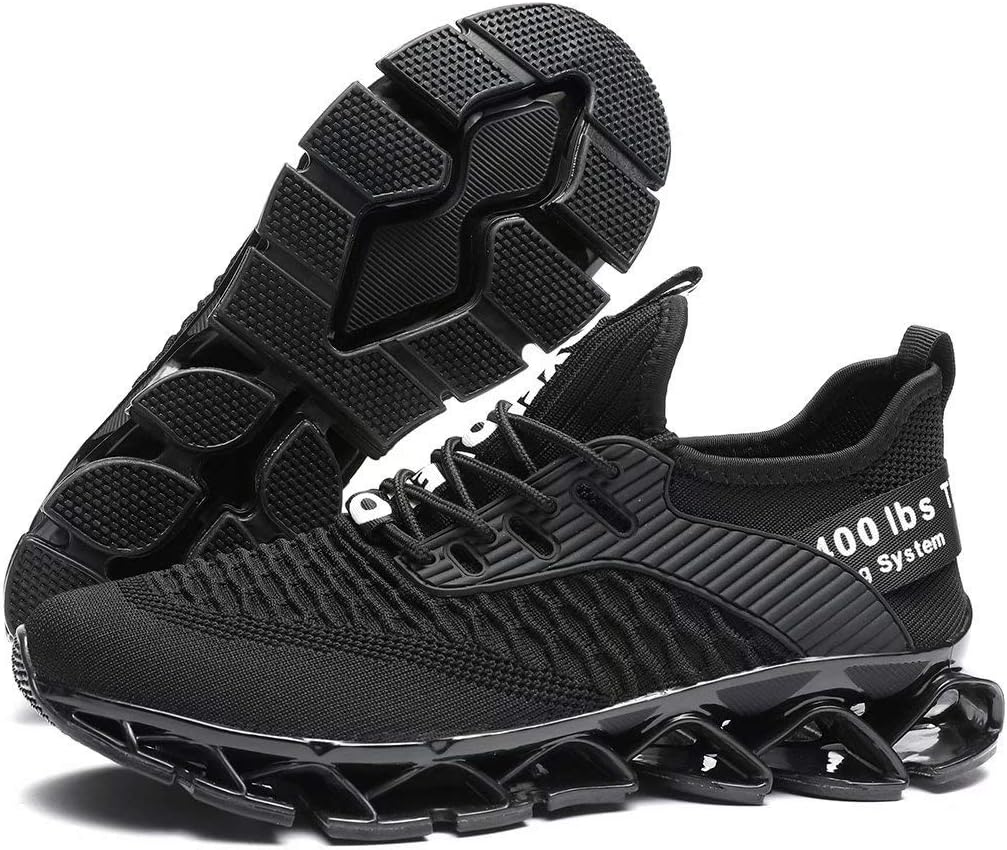 Vooncosir Men's Fashion Sneakers Breathable Mesh Running Shoes Blade Non Slip Soft Sole Casual Athletic Walking Shoes