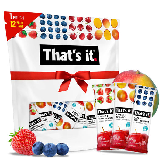 That's it. Variety Pack 100% Natural Real Fruit Bar, Best High Fiber Vegan, Gluten Free Healthy Snack, Paleo for Children & Adults, Non GMO No Added Sugar, No Preservatives Energy Food (12 Pack)